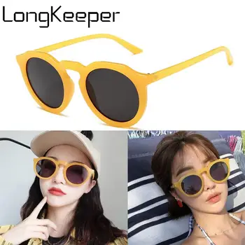 LongKeeper Nadrozmerné Okrúhle slnečné Okuliare Ženy, Luxusné Cat Eye Slnečné Okuliare Módne Dámy Cestovanie Okuliare Odtiene UV400 Gafas