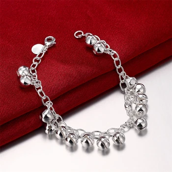 DOTEFFIL 925 Sterling Silver Bells Náramok Pre Ženy Móda Kúzlo Svadobné Šperky, Zásnubné Večierok
