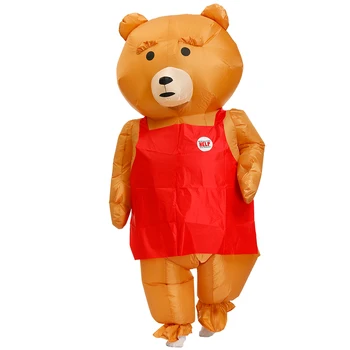 Medveď hnedý Nafukovacie Kostým Anime Cosplay Kostýmy pre Dospelých Muž Žena Carinival Party Šaty, hranie Rolí Výkon Oblečenie
