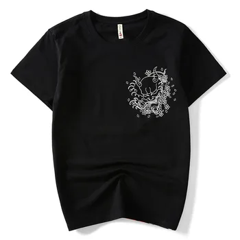 HZIJUE Letné Módy Mužov tričko Malý Diabol Tlač Bavlna Hip Hop Baseball Jersey T-shirt Mužov veľkosť M-4XL