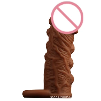 Tekutý Silikón Mužský Penis Rozšírenie zariadenia Extender Opakovane Kondómy pre Mužov Penis Rukáv Extender Sexuálne Hračky pre Dospelých Trvalé Produkt