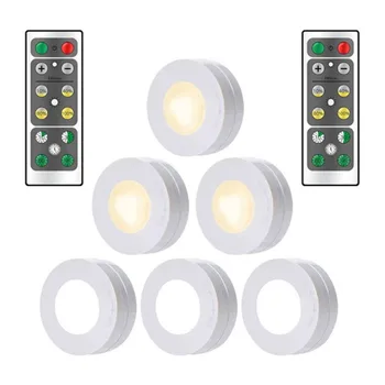 1PC/3KS Bezdrôtové Diaľkové Ovládanie batériové Skrine LED Svetlo Nočné Lampy, Diaľkové Ovládanie, Efektívny dosah 8m