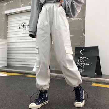 2019 Európskych a Amerických Harajuku nohavice čisto čierna khaki biely Čínsky street oblečenie nohavice jogging športové nohavice módne