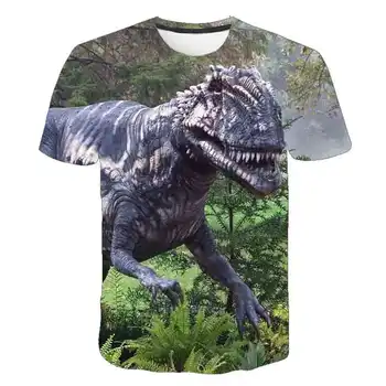 2020 Lete Zbrusu Nový Deti T-shirt zvierat, dinosaurov 3D Chlapci/dievča T-shirt Deti Krátke Sleeve T-shirts Bežné Detské Oblečenie, Topy