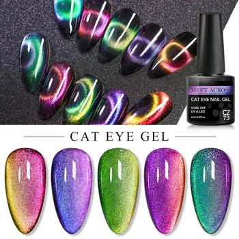 7pcs/set Spar Cat Eye Nechty Gel Polish Akrylových Nechtov 9D Magnetické Gél Hybrid Soak Off UV LED Nail Art Gel Laky DIY Dekorácie