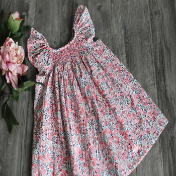Baby Dievčatá Šaty, Oblečenie 2020 Nové Sladké Letné Detské Šaty Vyšívané Kvetinový Bavlnené Šaty, Oblečenie