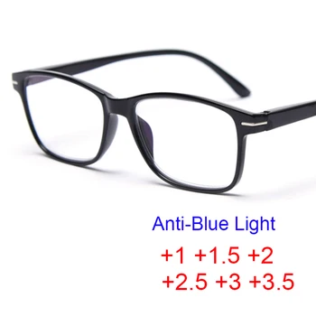 +1 +1.5 +2 +2.5 +3 +3.5 Modré Svetlo Ďalekozrakosť Okuliare, Transparentné Mužov Lupa Na Čítanie Zamerať Plus Optické Sklá Hombre Oculos