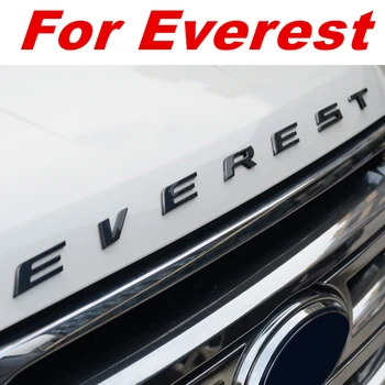 DIY auto 3D Znenie na Everest z Nehrdzavejúcej Pevné Listy Kapota Znak Chrome Logo Odznak Nálepky VIP Pre Ford Everest