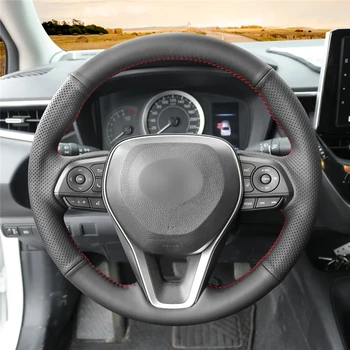 MEWANT Čiernej Umelej Kože Volante Vozidla Kryt pre Toyota Corolla RAV4 2019-2020 Camry 2018-2020 Avalon 2019-2020