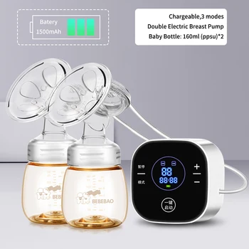 2020 USA Značky Baby Produkty Inteligentný LCD Elektrické Prsia Čerpadlá Dojčenie Bezbolestné Elektrické Prsia Čerpadlo s Mliekom Fľašu