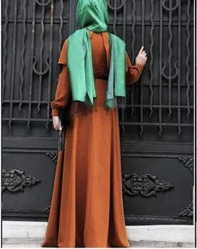 Plus Veľkosť Šaty Moslimských Abaya A-line Maxi Šaty Žien Prehrabať Big Swing Župan Pás Kimono marocký Kaftan Uctievanie Islamské Oblečenie