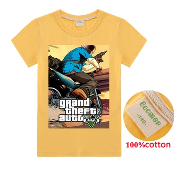 Móda Nový Príchod GTA 5 chlapcov Tričko Grand Theft Auto v Pohode Deti Krátke Sleeve T-shirt Deti, Letné Šaty, Topy Tees 2-15Y