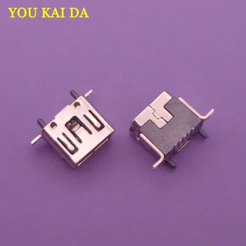 100KS Mini USB Typu B Ženské 5 Pin DIP Vertikálne Nohu PCB 180 stupňov Zásuvky Konektora V3 Micro USB Krátkom odseku