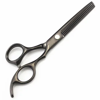 Profesionálne Japonsko 440c 5.5 6 palcové čierne vlasy nožnice účes rednutie holič haircutting nožnice na rezanie kadernícke nožnice