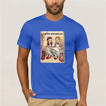 Trendy Kreatívne Grafické T-shirt Hore som Videl Nejaký Divný Dorothy Oz a Alice v ríši Divov kolo krku pohode človeka T-shirt