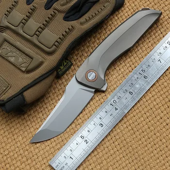 Hakkaido Plutvy m390 čepeľ titánu rukoväť skladací nôž outdoor camping lov prežiť vrecku ovocie nože nástroj výchovy k DEMOKRATICKÉMU občianstvu