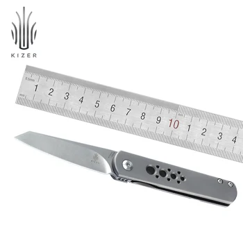 Kizer mini edc nôž Feist KI3499S top nože s35vn nôž z nerezovej ocele najlepšie skladacie nože s hladké titán rukoväť