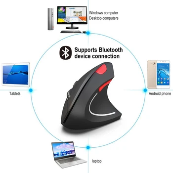 Nové Vertikálne bezdrôtová myš wireless mouse nabíjateľná počítačová myš ergonomický tichý Mini počítača, myš pre notebook