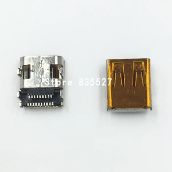 10pcs/veľa Miniatúrne MICRO HDMI MINI 19P SMD USB female zásuvka prednej a zadnej vložiť pin 19PF 19 ihly Konektor Konektor