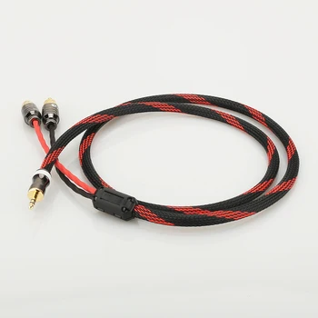 Hifi Canare 3,5 mm na 2RCA Audio Kábel PC Mobilephone Zosilňovač Prepojenie Vysokej Kvality 3.5 Jack RCA Kábel