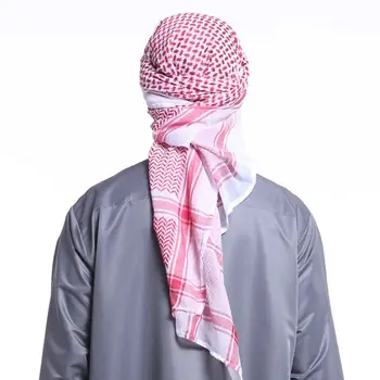 140x140CM Mens Šatku Turban Klobúk Moslimských Arabskom Dubaji Retro Geometrické Vlnité Žakárové Vzory Námestie Šatku, Šál Islamský Hidžáb