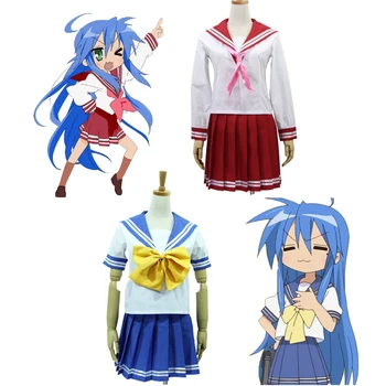 Anime Lucky Star Konata Izumi Hiiragi Kagami Hiiragi Tsukasa Cosplay Kostým Školy Jednotné Oblečenie Žien Námorník Oblek