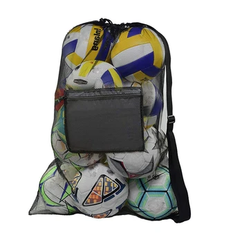 Ťažká Oka Ball Bag Nastaviteľné Posuvné Šnúrkou Šnúrkou Športové Zariadenia Skladovanie Vrecko pre Basketbal, Futbal Športy na Pláži