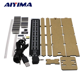 AIYIMA AS60 Dual 60 Profesionálne LED Úroveň Hlasitosti Zobrazenie Hudby Spektra Elektronických DIY Sady Svetlo VU Tabuľka