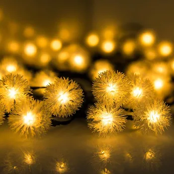 20/30LED Solárne Snow Flake Víla String Svetlo Vianočné Svetlo Vonkajšie Vodotesný Pre Strany Dovolenku Svadobné Izba Záhrada Dekor Lampa