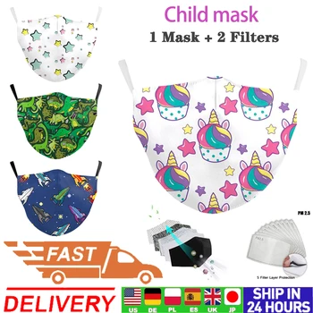 Detské Kreslené Medveď Textílie Dieťa pleťové Masky Filtra PM2.5 Prachu Dôkaz Úst Kryt Umývateľný Facemask Nastaviteľné Maska Mascarilla