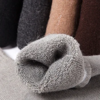 5 Párov/pánske Vlnené Ponožky Zimné Teplé, Hrubé Králik Vlnené Ponožky Plus Velvet HugeThick Froté Ponožky Farbou Vysokej Kvality Ponožky