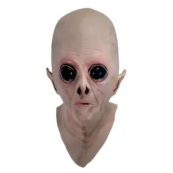 Halloween Horror Pokrývky hlavy Cosplay Strašidelné Plnú Tvár UFO Cudzie Latex pokrývku hlavy Halloween Maškaráda Strany Kostým, Rekvizity
