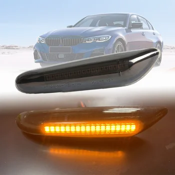 1pair Auto Tečúcej Vody, LED, Bočné Obrysové Svetlá Otočte Signálu, Svetelný Indikátor pre BMW E46 E60 E61 E87 E90 E91 E92 E93 Auto Diely