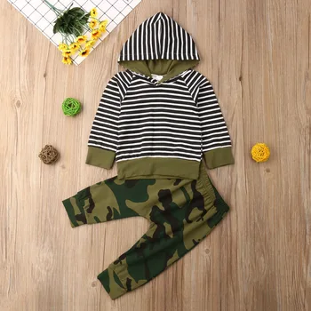 Dieťa Novorodenca Chlapec Dievča Camo T-shirt Top+Kamufláž, Nohavice, Oblečenie, Oblečenie