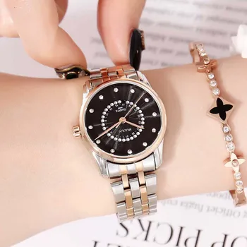 Ženy quartz hodinky Luxusné Dámske Rolexable Nepremokavé Kalendár Jedinečný Kremeň, Business Šaty, Hodinky diamond žena Lady Hodiny