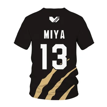 Anime Haikyuu 3D Tlač Nový T-shirt MSBY Black Jackal Šport Voľný čas Muži Ženy Streetwear Módy T-Shirt Topy Harajuku