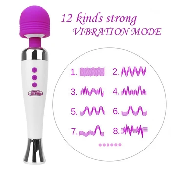 IKOKY 12 Speed AV Masér Vibrátory Čarovná Palička Stimuláciu Klitorisu USB Nabíjanie G-spot Výkonný Vibrátor Sexuálne Hračky pre Ženy