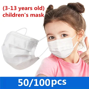 Deti Masku, Jednorazové Pleťové Masky Nonwove 3 Vrstva Filter Úst Spp Proti Prachu Bezpečné Priedušná Čierne Ochranné Mascarillas