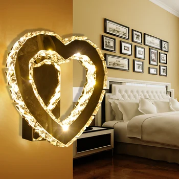 Moderné tvare Srdca Nástenné nástenné svietidlo Svietiace Luminaria Abajur nástenné svietidlo Domov Osvetlenie Avize Lampy, Svetlá Obývacia Izba