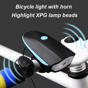 Požičovňa Svetlometu So Super Vysoká Bike Bell Horn 120 DB Vodotesné 3 Režimy USB Nabíjateľné Bicykel Predné Svetlo