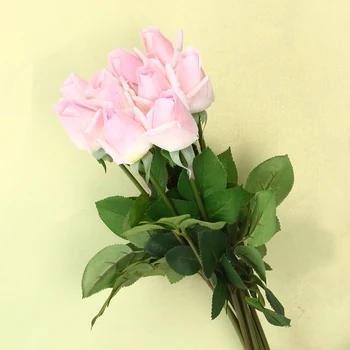 10 Ks Skutočný Dotyk Ruže Pobočky Kmeňových Rose Latex Strane Pocit Cítil Simulácia Dekoračné Umelé Silikónové Ruže, Kvety Domov Svadbu
