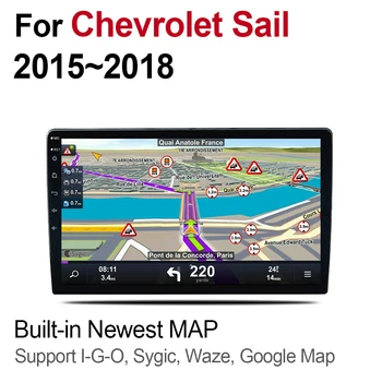 Pre Chevrolet Plachta 3 Sail3 Springo EV Chevytaxi Premium~2018 2din GPS Rádio BT Navi MAPU Multimediálny prehrávač systému