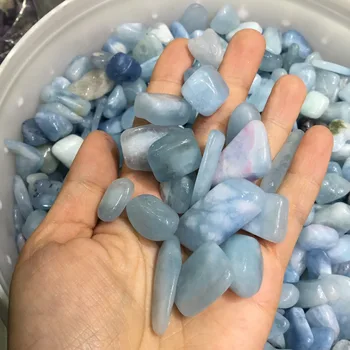 Prírodné Akvamarín Rozhádzané Leštený Kameň modrý drahokam crystal na ozdobu