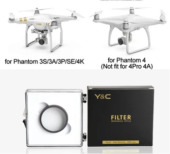 Snap na Neutral Density Filter ŽÚ4 ND8 ND16 ŽÚ2-400 Filtre pre DJI Phantom 3 3A 3P 3S SE Phantom 4 Drone Objektív Fotoaparátu Časti