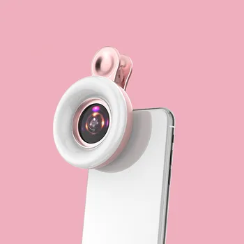 15X Makro HD Objektív Fotoaparátu Mobilného Telefónu Objektív LED Selfie Krúžok Flash Lampa Krúžok Klip Vyplniť Svetla Univerzálny pre iPhone Android Telefónu