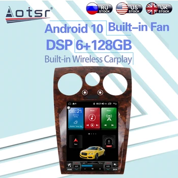 6+128 GB Pre Bentley Za prekročenie Rýchlosti Supersport Android 10.0 Auta GPS Hráč Tesla Štýl Vertikálne Displej, WIFI, Bluetooth Carplay