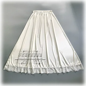 Čipky underskirt 75 cm 85 cm dlhé spodnej sukne, šaty pre 3 metre veľký lem elastické pás s vnútorné spodnička black silk dropshipping
