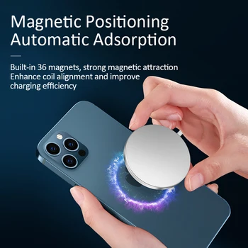Rýchle Nabíjanie Magnetické 15W Bezdrôtová Nabíjačka pre iPhone 12 Pro Max Mini Magsafing Rýchle nabíjanie 20W PD Adaptér Bezdrôtovej Nabíjačky
