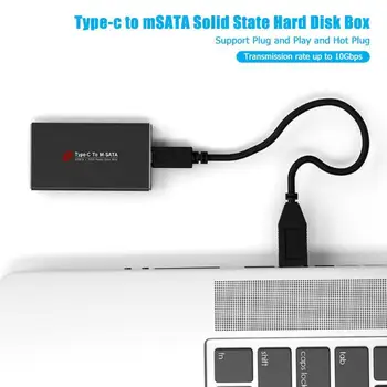 Horúce Typ C na Jednotku ssd s rozhraním mSATA Box, Adaptér USB 3.1 SSD Pevný Disk Krytu Mobilné Prípade Externé ssd Pevný Disk Box