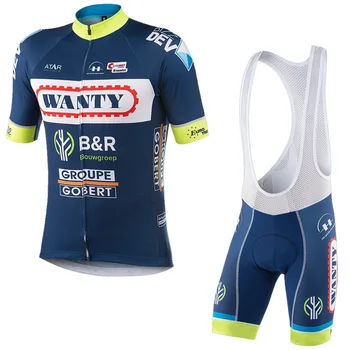Pro team wanty cyklistické dresy sady letných mens Cyklistické maillot priedušná MTB cyklus oblečenie Ropa Ciclismo 9D gél pad